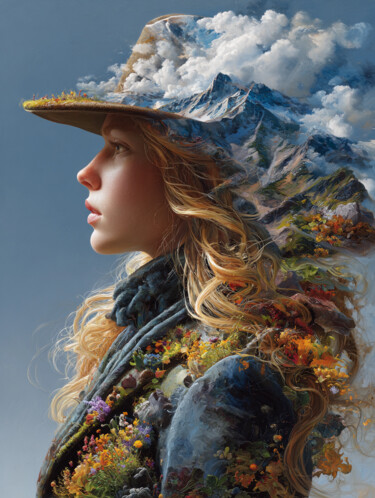 "Nature's Embrace: A…" başlıklı Dijital Sanat Lyubov Popova tarafından, Orijinal sanat, AI tarafından oluşturulan görüntü