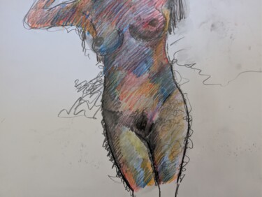 Drawing titled "Nude art" by Serhat Atas, Original Artwork, Pencil