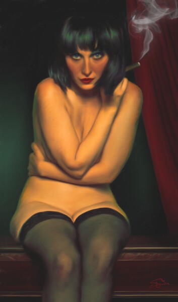 Digital Arts titled "Macanudo" by Van Evan Fuller, Original Artwork, Digital Painting