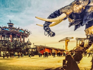 Photographie intitulée "Les machines à Nant…" par Patma, Œuvre d'art originale, Photographie manipulée