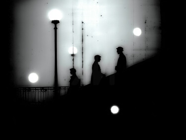 Digitale Kunst mit dem Titel "Balade parisienne" von Thomas Thomopoulos, Original-Kunstwerk, KI-generiertes Bild