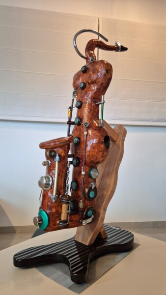 "SaxoFemme" başlıklı Heykel Gabi Brom tarafından, Orijinal sanat, Ahşap