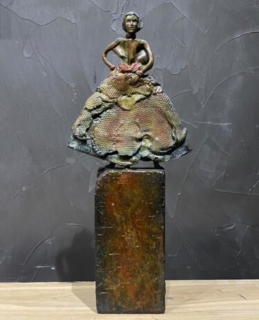 "Ménine Plate en hai…" başlıklı Heykel Guillaume Werle tarafından, Orijinal sanat, Bronz