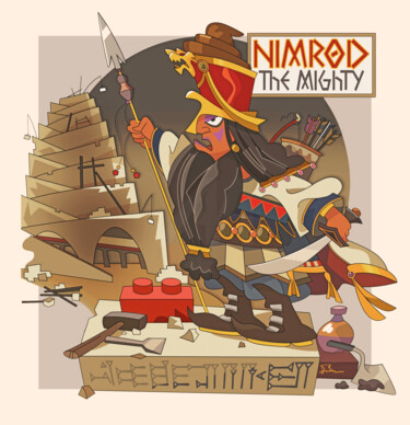 Digitale Kunst mit dem Titel "Nimrod the Mighty" von Van Evan Fuller, Original-Kunstwerk, Digitale Malerei