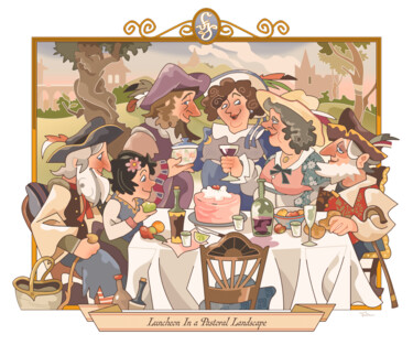 "Luncheon In a Pasto…" başlıklı Dijital Sanat Van Evan Fuller tarafından, Orijinal sanat, Dijital Resim