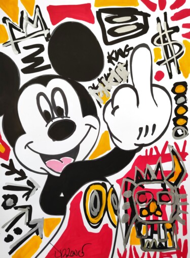 Malerei mit dem Titel "Mickey the rebel (…" von Dr. Love, Original-Kunstwerk, Acryl