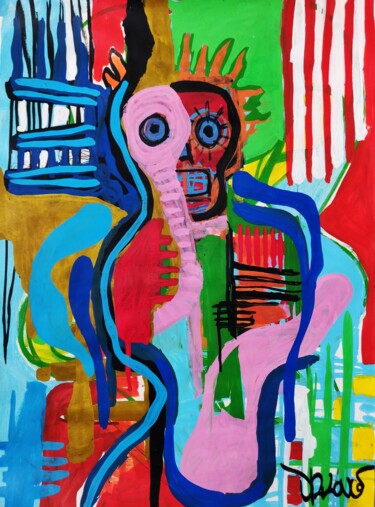 Malerei mit dem Titel "The divided self" von Dr. Love, Original-Kunstwerk, Acryl