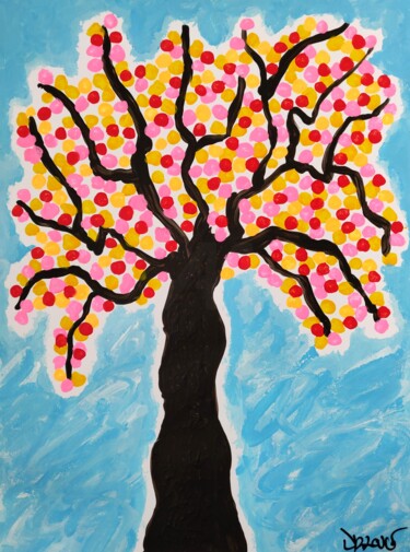 Malerei mit dem Titel "Love tree" von Dr. Love, Original-Kunstwerk, Acryl