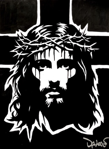 Malerei mit dem Titel "Sacred Heart ( Jesu…" von Dr. Love, Original-Kunstwerk, Acryl