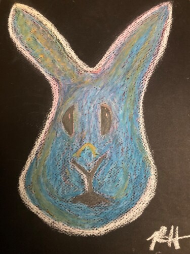 "Scary Bunny" başlıklı Tablo Roy Hastick tarafından, Orijinal sanat, Pastel