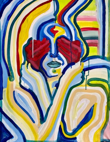 Veiled Eyes in Crimson Embrace