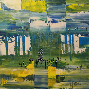 "RAIN" başlıklı Tablo Jean-Humbert Savoldelli tarafından, Orijinal sanat, Akrilik Ahşap Sedye çerçevesi üzerine monte edilmiş