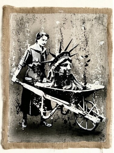 "Jeune femme à la br…" başlıklı Tablo Skayzoo Skayzoo (Skayzoo) tarafından, Orijinal sanat, Akrilik