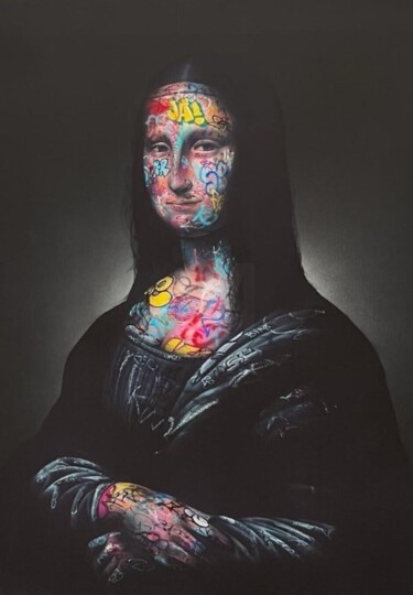 "Mona Lisa Graffiti" başlıklı Baskıresim Onemizer tarafından, Orijinal sanat, Serigrafi