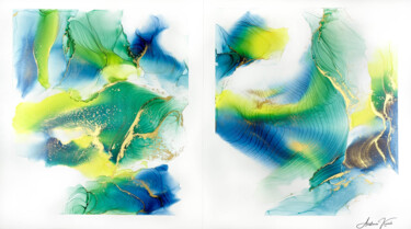 Pintura intitulada "Infantia 3 (diptych…" por Kevich Anastacia, Obras de arte originais, Tinta