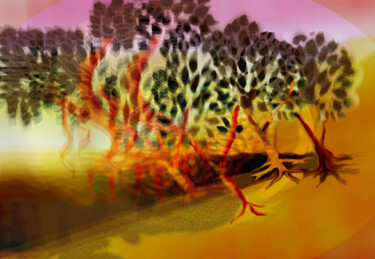 Цифровое искусство под названием "Elysian fields" - Hassan Maamoun, Подлинное произведение искусства, Цифровая живопись