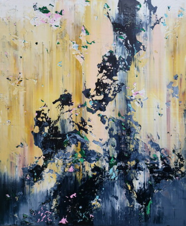 Ζωγραφική με τίτλο "Abstract 2575" από Alex Senchenko, Αυθεντικά έργα τέχνης, Ακρυλικό Τοποθετήθηκε στο Ξύλινο φορείο σκελετό