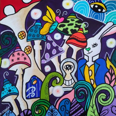 Картина под названием "Univers de l'abonda…" - Missonja, Подлинное произведение искусства, Акрил Установлен на Деревянная ра…