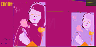 Digital Arts titled "La Chinoise et l'oi…" by Swedy, Original Artwork, Digital Painting