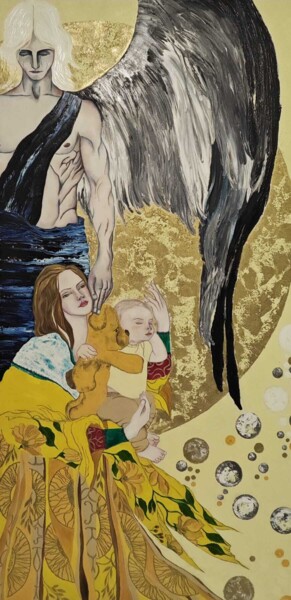 Картина под названием "Guardian of Life" - Roberta Schagal, Подлинное произведение искусства, Масло