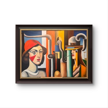 Painting titled "PRESENCE BAROQUE" by Jean Louis Duclaux, Original Artwork, Oil