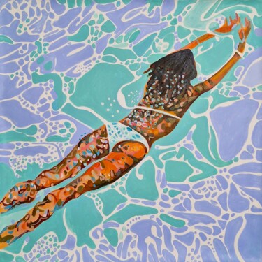 Painting titled "Underwater Pastel…" by Alexandra Djokic, Original Artwork, Acrylic