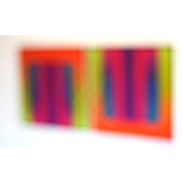 Malerei mit dem Titel "Filling" von Nazar Symotiuk, Original-Kunstwerk, Acryl Auf Metall montiert