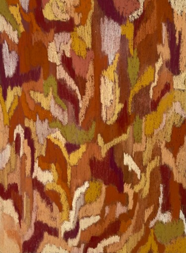 Rysunek zatytułowany „L'Ecorce (The Bark)” autorstwa Atelier Cléophée, Oryginalna praca, Pastel