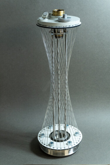 Sculpture titled ""Tension in Motion"" by Yuriy Kraft, Original Artwork, Metals