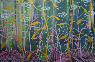 "Music of the Forest" başlıklı Tablo Stasy Vo tarafından, Orijinal sanat, Akrilik Ahşap Sedye çerçevesi üzerine monte edilmiş