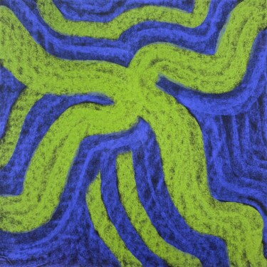 Drawing titled "Keith Haring dancing" by Atelier Cléophée, Original Artwork, Pastel