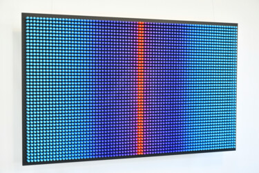 Skulptur mit dem Titel "Cold screen" von Nazar Symotiuk, Original-Kunstwerk, Acryl Auf Metall montiert