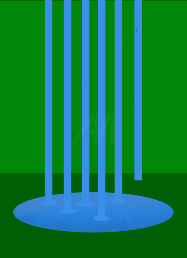 Raindrops Falling On A Puddle