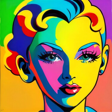 Digital Arts titled "Graphic Beauty" by Aleksa Soul, Original Artwork, Digital Painting