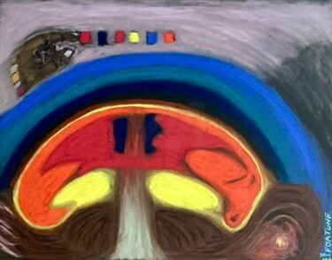 Картина под названием "Fortune" - Sam, Подлинное произведение искусства, Пастель Установлен на Деревянная рама для носилок