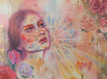 Картина под названием "Eos : Résurgence" - Melissa De Brabandere, Подлинное произведение искусства, Масло Установлен на Дере…