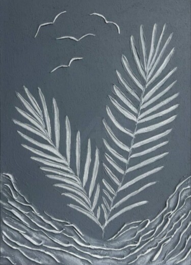 Malerei mit dem Titel "Abstraction Ocean E…" von Lyubov Ivanischeva, Original-Kunstwerk, Acryl