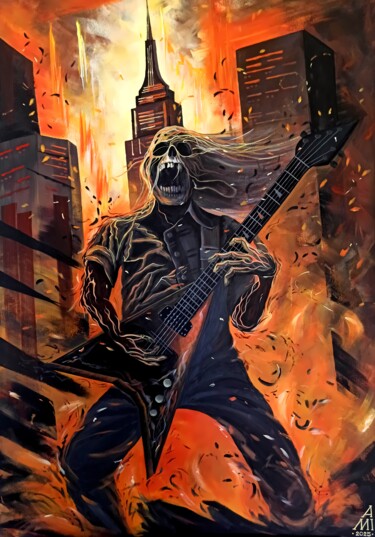 "Rocker Acrylic Pain…" başlıklı Tablo Iryna Mellis tarafından, Orijinal sanat, Akrilik Ahşap Sedye çerçevesi üzerine monte e…