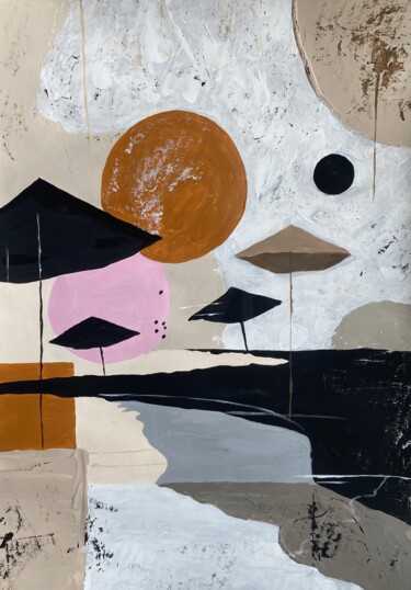 Peinture intitulée "Abstract Landscape…" par Yuche, Œuvre d'art originale, Acrylique