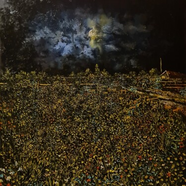 "ВЕЧЕРНИЙ ПЕЙЗАЖ" başlıklı Tablo Arkadi Sevumyan tarafından, Orijinal sanat, Petrol