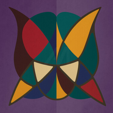 Arts numériques intitulée "Symétrie des Mondes" par Yahya Ahssaini, Œuvre d'art originale, Peinture numérique