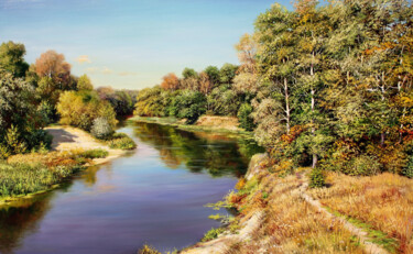 Картина под названием "Early Autumn" - Serhii Kapran, Подлинное произведение искусства, Масло