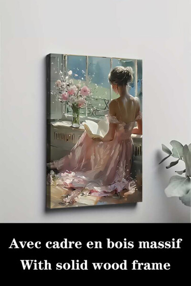 Printmaking titled "Inspirational Quote…" by Jiang Hua Liang, Original Artwork, Inkjet Mounted on Wood Stretcher frame