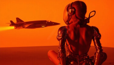 Цифровое искусство под названием "Orange Dream Odyssé…" - Frederic Racaud, Подлинное произведение искусства, Изображение, сг…