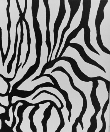 Malerei mit dem Titel "Black and White Tex…" von Lyubov Ivanischeva, Original-Kunstwerk, Acryl