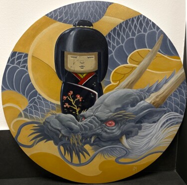 Painting titled "Восточный" by Aleksej Meserakov, Original Artwork, Oil Mounted on Wood Stretcher frame