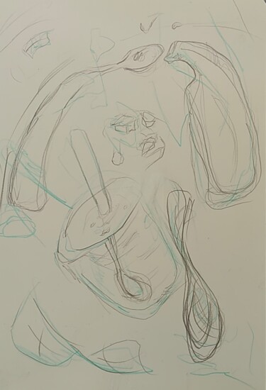 Dibujo titulada "Dance of the Spoons…" por Glen Joyce, Obra de arte original, Grafito