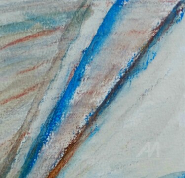 Painting titled "Interieur, 707,A320" by Slobodan Spasojevic (Spaki), Original Artwork, Pastel