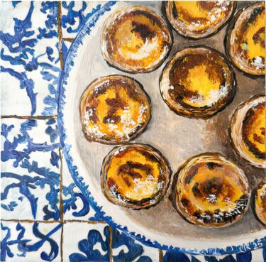 Картина под названием "Azulejo Morning" - Irina Kurganskaya, Подлинное произведение искусства, Акрил Установлен на Деревянна…