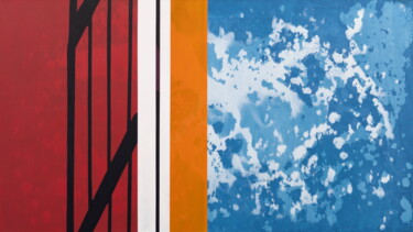 Картина под названием "an Deck II" - Markus Honerla, Подлинное произведение искусства, лак Установлен на Деревянная рама для…